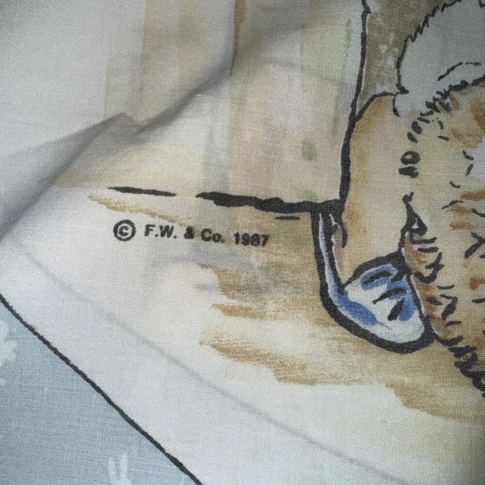 Rare Vintage Cannon Royal Family Beatrix Potter Peter Rabbit 3pc Twin Sheet Set